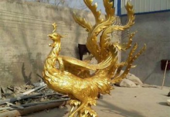 日喀則鳳凰雕塑廠家，鍛造工藝，銅鳳凰雕塑廠家承接
