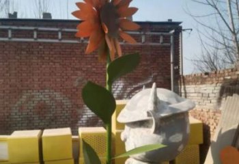 楚雄太陽(yáng)花雕塑工程，美陳雕塑，玻璃鋼太陽(yáng)花雕塑廠家