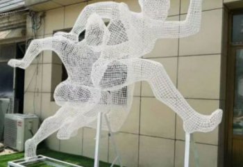 九龍坡鏤空健兒雕塑制造，校園雕塑，金屬鐵藝人物雕塑展品