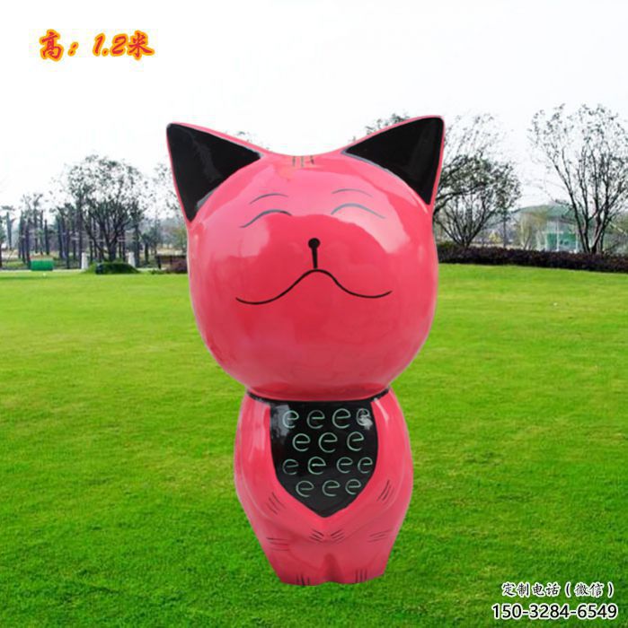 操場小貓雕塑，景觀題材，抽象工藝