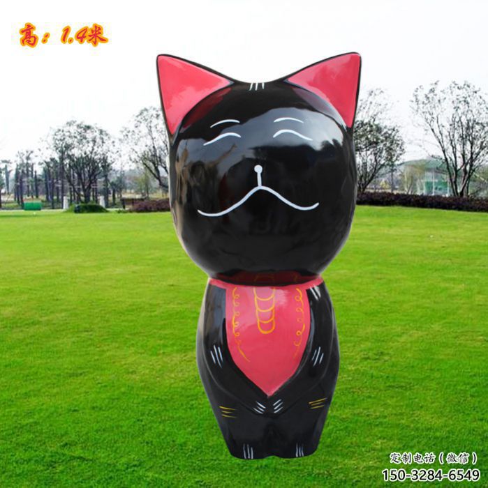 廣場小貓雕塑，動物擺件，仿古工藝